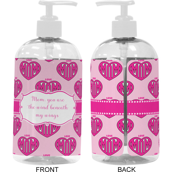 Love You Mom 16 oz Plastic Liquid Dispenser- Approval- White
