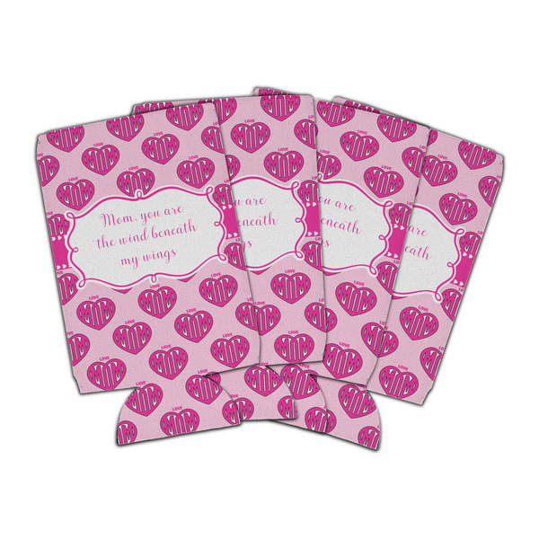 Custom Love You Mom Can Cooler (16 oz) - Set of 4