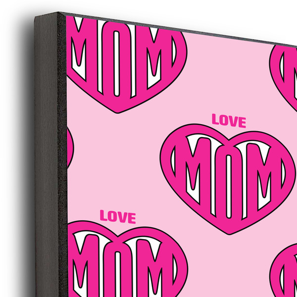 Love You Mom 16x20 Wood Print - Closeup