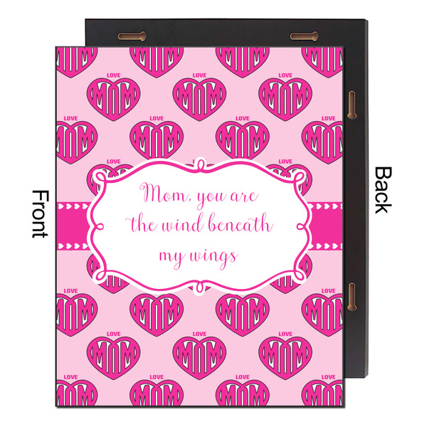 Love You Mom 16x20 Wood Print - Front & Back View