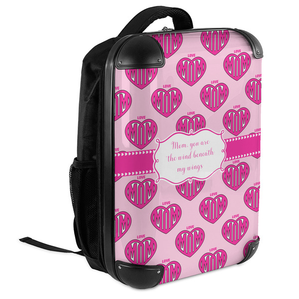 Love You Mom 18" Hard Shell Backpacks - ANGLED VIEW