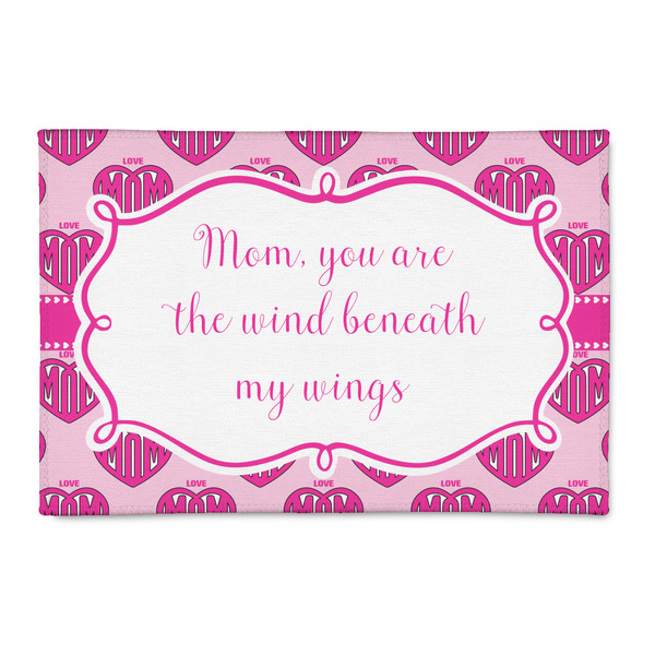 Custom Love You Mom 2' x 3' Indoor Area Rug