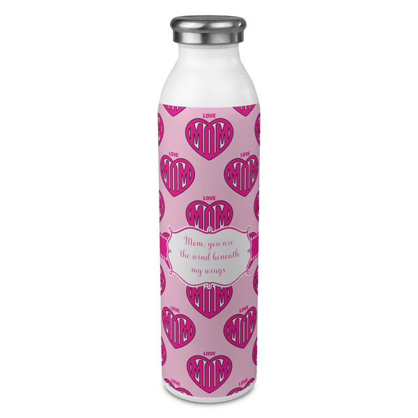 Custom Love You Mom 20oz Stainless Steel Water Bottle - Full Print