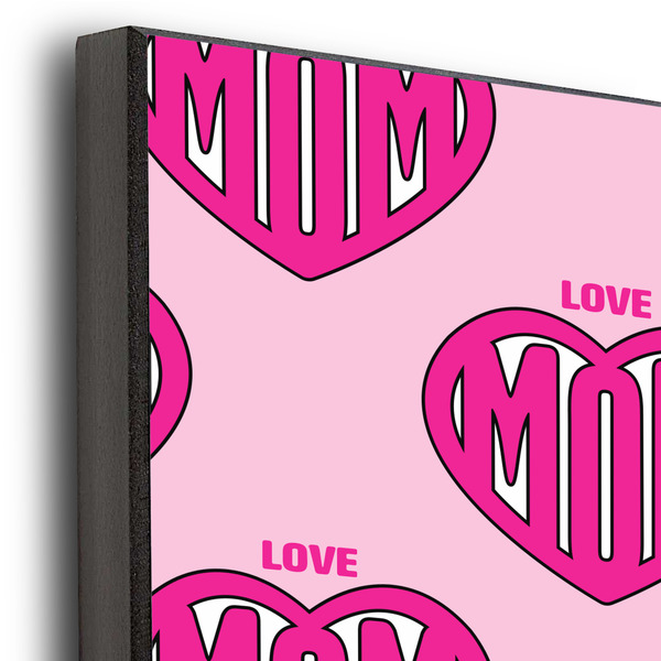 Love You Mom 20x24 Wood Print - Closeup