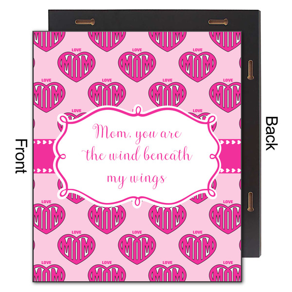 Love You Mom 20x24 Wood Print - Front & Back View
