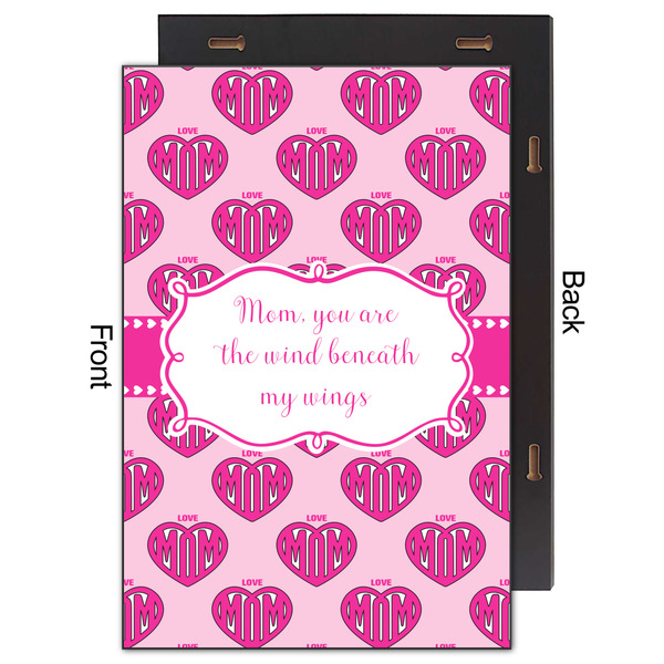 Love You Mom 20x30 Wood Print - Front & Back View