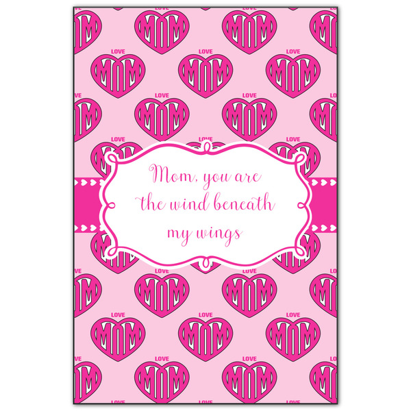 Custom Love You Mom Wood Print - 20x30