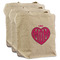 Love You Mom 3 Reusable Cotton Grocery Bags - Front View