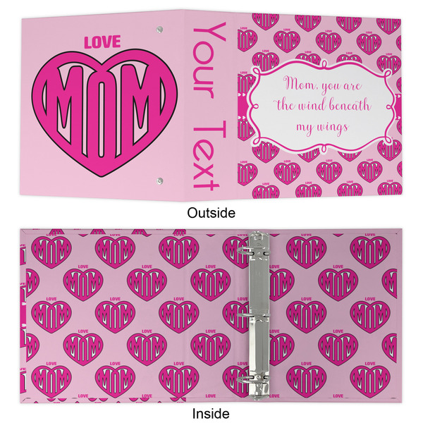 Love You Mom 3 Ring Binders - Full Wrap - 2" - APPROVAL