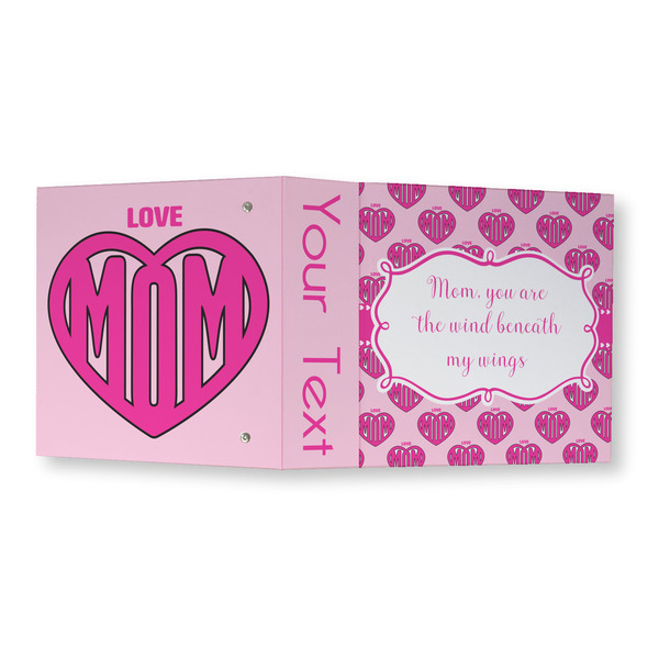 Love You Mom 3 Ring Binders - Full Wrap - 3" - OPEN OUTSIDE