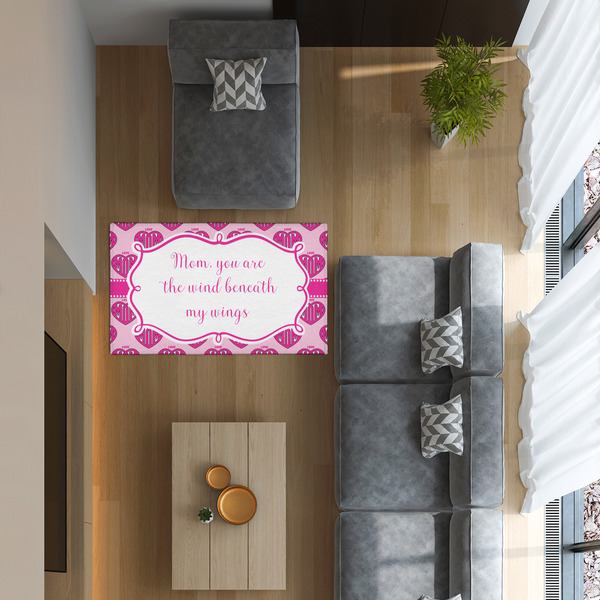 Love You Mom 3'x5' Indoor Area Rugs - IN CONTEXT