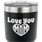 Love You Mom 30 oz Stainless Steel Ringneck Tumbler - Black - CLOSE UP