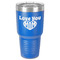 Love You Mom 30 oz Stainless Steel Tumbler - Royal Blue - Single-Sided