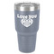 Love You Mom 30 oz Stainless Steel Ringneck Tumbler - Grey - Front