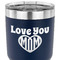 Love You Mom 30 oz Stainless Steel Ringneck Tumbler - Navy - CLOSE UP