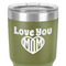 Love You Mom 30 oz Stainless Steel Ringneck Tumbler - Olive - Close Up