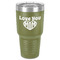 Love You Mom 30 oz Stainless Steel Tumbler - Olive - Single-Sided