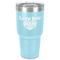 Love You Mom 30 oz Stainless Steel Ringneck Tumbler - Teal - Front