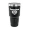 Love You Mom 30 oz Stainless Steel Ringneck Tumblers - Black - FRONT