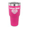 Love You Mom 30 oz Stainless Steel Ringneck Tumblers - Pink - FRONT