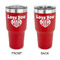 Love You Mom 30 oz Stainless Steel Ringneck Tumblers - Red - Double Sided - APPROVAL