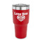 Love You Mom 30 oz Stainless Steel Ringneck Tumblers - Red - FRONT