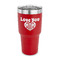 Love You Mom 30 oz Stainless Steel Tumbler - Red - Single Sided