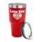 Love You Mom 30 oz Stainless Steel Ringneck Tumblers - Red - LID OFF