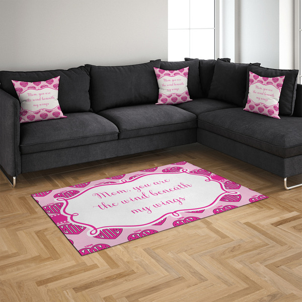 Love You Mom 4'x6' Indoor Area Rugs - IN CONTEXT
