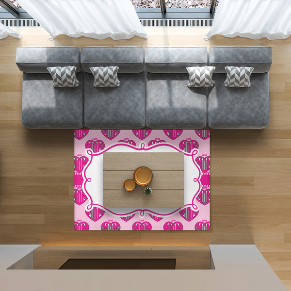 Love You Mom 5'x7' Indoor Area Rugs - IN CONTEXT