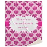 Love You Mom Sherpa Throw Blanket