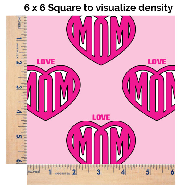 Love You Mom 6x6 Swatch of Fabric