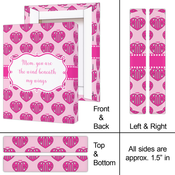 Love You Mom 8x10 - Canvas Print - Approval