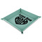 Love You Mom 9" x 9" Teal Leatherette Snap Up Tray - MAIN
