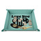 Love You Mom 9" x 9" Teal Leatherette Snap Up Tray - STYLED