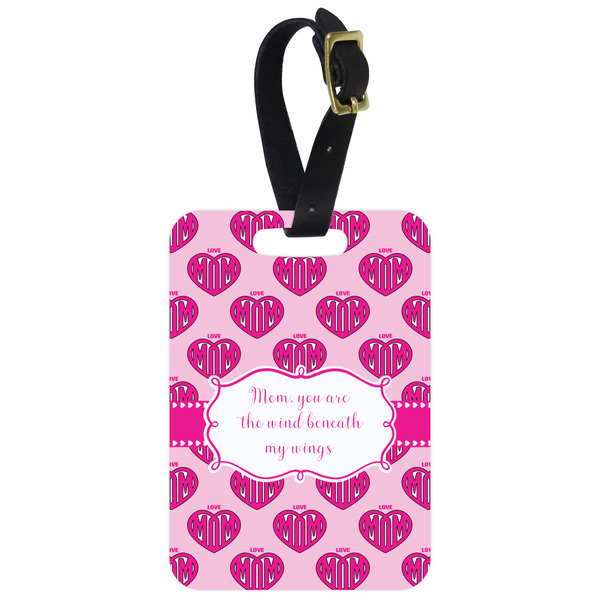 Custom Love You Mom Metal Luggage Tag