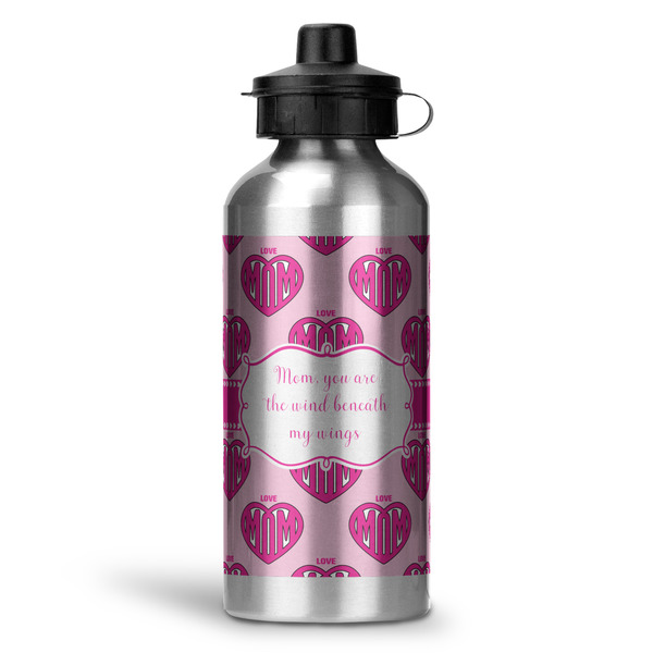 Custom Love You Mom Water Bottle - Aluminum - 20 oz