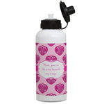 Love You Mom Water Bottles - Aluminum - 20 oz - White