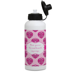 Love You Mom Water Bottles - Aluminum - 20 oz - White