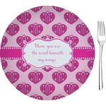 Love You Mom 8" Glass Appetizer / Dessert Plates - Single or Set