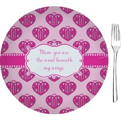 Love You Mom Glass Appetizer / Dessert Plate 8"