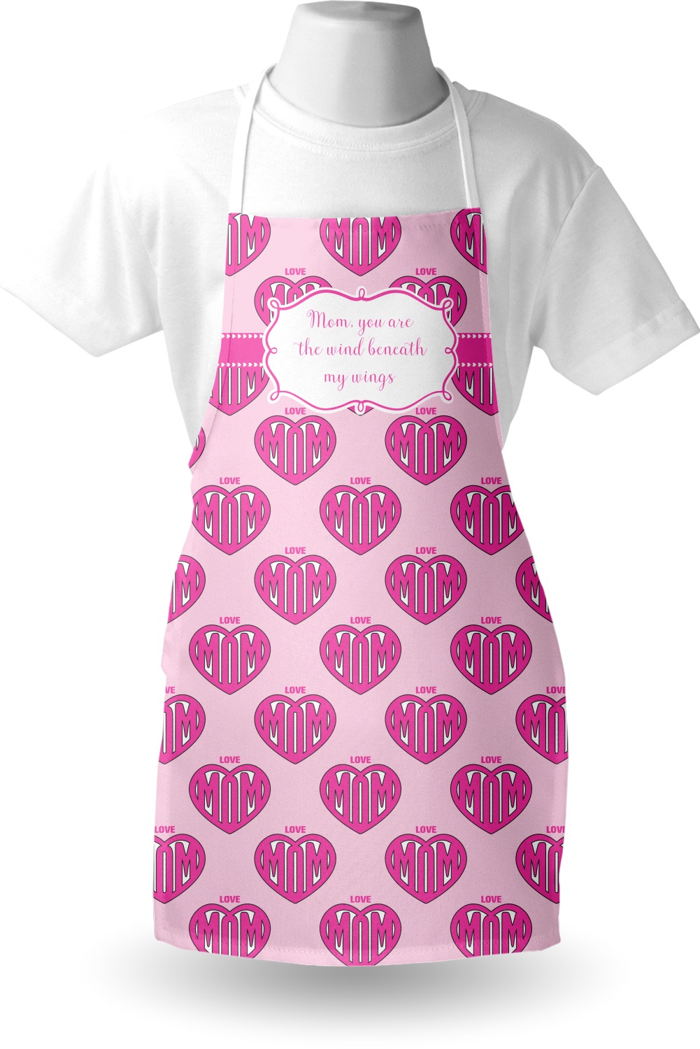 Love You Mom Apron YouCustomizeIt