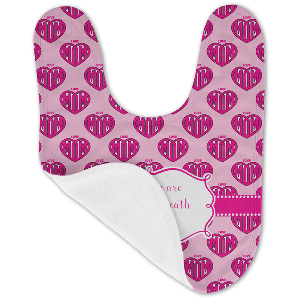 Love You Mom Baby Bib - AFT folded