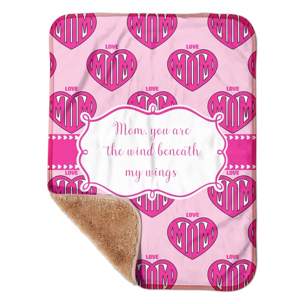 Custom Love You Mom Sherpa Baby Blanket - 30" x 40"