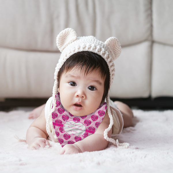 Love You Mom Bandana Bib - (Lifestyle 2 girl)