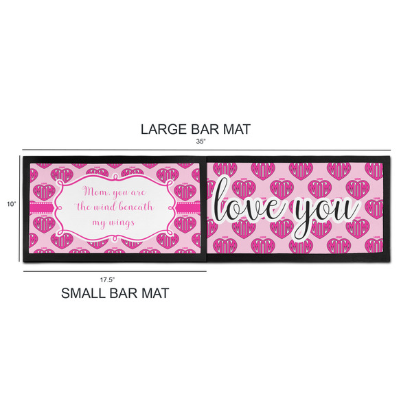 Love You Mom Bar Mats - Sizing Chart
