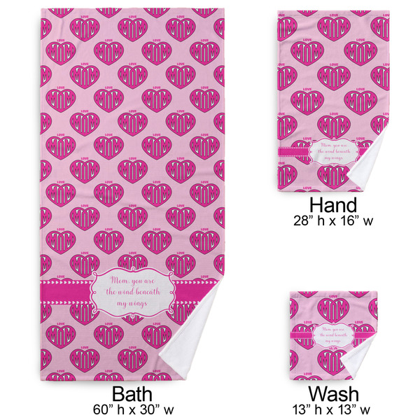 Love You Mom Bath Towel Sets - 3-piece - Approval