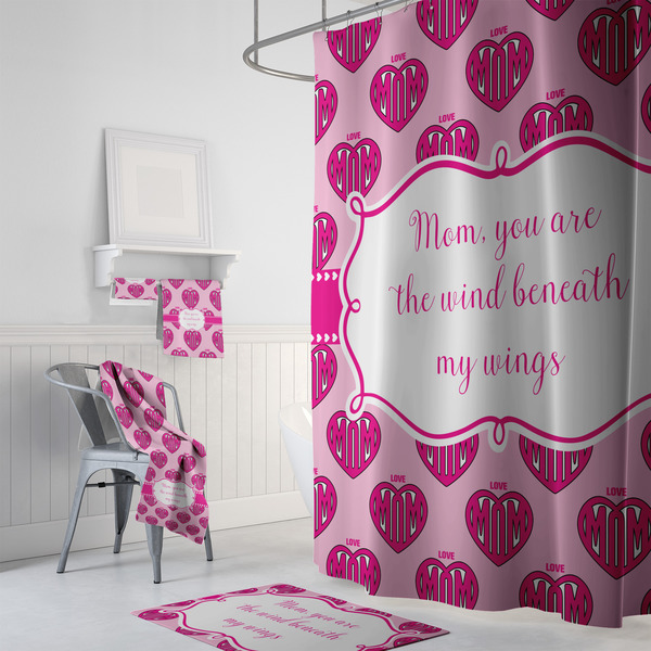 Love You Mom Bath Towel Sets - 3-piece - In Context