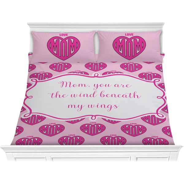 Custom Love You Mom Comforter Set - King