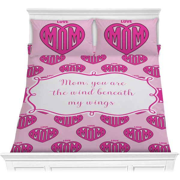 Custom Love You Mom Comforter Set - Full / Queen